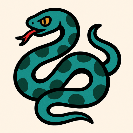 yılan resmi.
In-Game asset.  2d.  High contrast.  No shadows