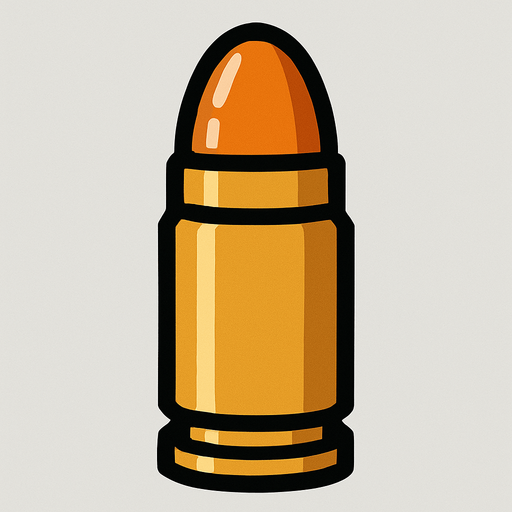 Tabanca mermisi tasarla.
In-Game asset.  2d.  High contrast.  No shadows