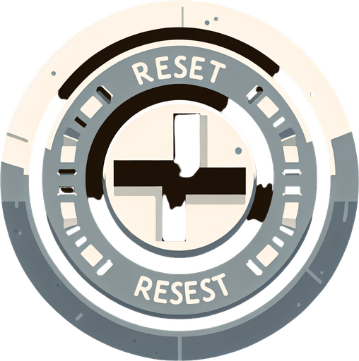 make a basic reset button
Single Game Texture. In-Game asset. 2d. Blank background. High contrast. No shadows.