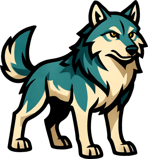 Wolf.
In-Game asset.  2d.  High contrast.  No shadows