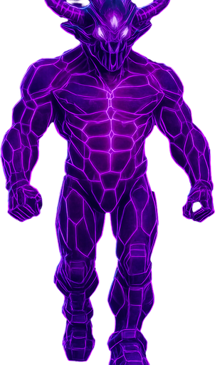 bare segmented neon cyberpunk pecs abs muscles robot monster hunk Neon cyberpunk 3d hologram corporate occult demon android mecha robot sentinel guard soldier machine monster fully in frame no part cut off no background anime futuristic Background removed, "Full-body character, entirely in frame, no cropping of face, head, or feet" "Complete character visible, from head to toe, fully centered in the image" "Entire character, including face and boots, fully within the frame" Character fully contained within a square frame, no edges cut off horns through boots Walking animation forward