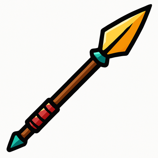 Mızrak.
In-Game asset.  2d.  High contrast.  No shadows