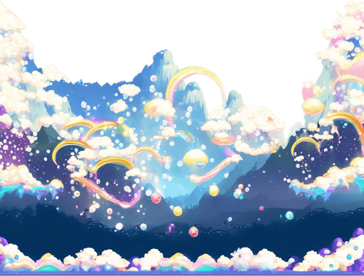 Add colourful bubbles and dragons from the Bubble Booble game of the arcade of the 80s