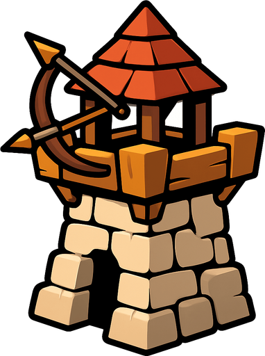 archerTower.
In-Game asset.  2d.  High contrast.  No shadows