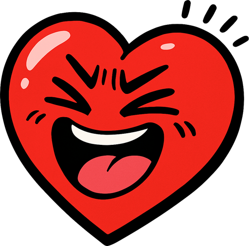 Make it a funny red hearth image. Anime style.
In-Game asset.  2d.  High contrast.  No shadows