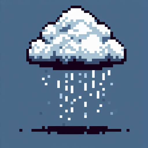 Bulut piksel sanatı.
Single Game Texture.  In-Game asset.  2d.  Blank background.  High contrast.  No shadows