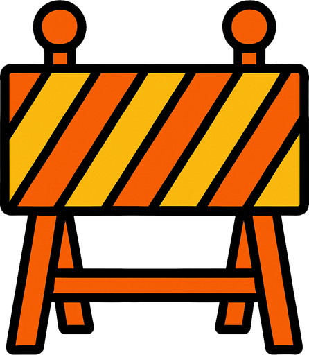 Barrier.
In-Game asset.  2d.  High contrast.  No shadows