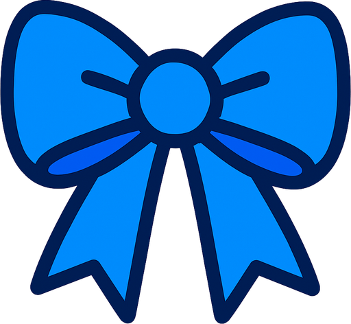 moño azul 2d.
In-Game asset.  2d.  High contrast.  No shadows