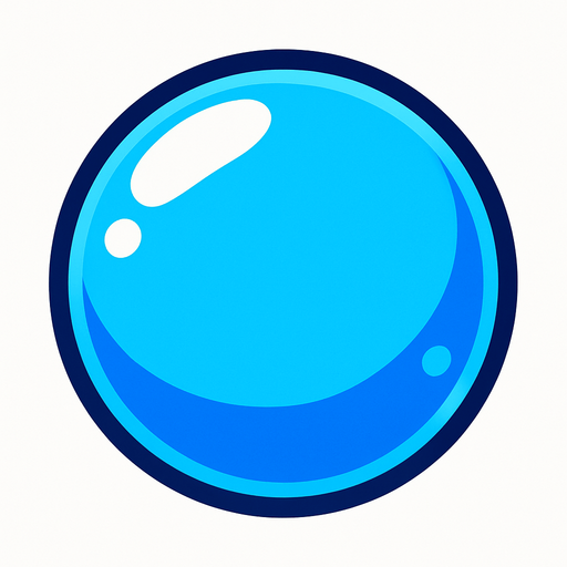 blue buble.
In-Game asset.  2d.  High contrast.  No shadows