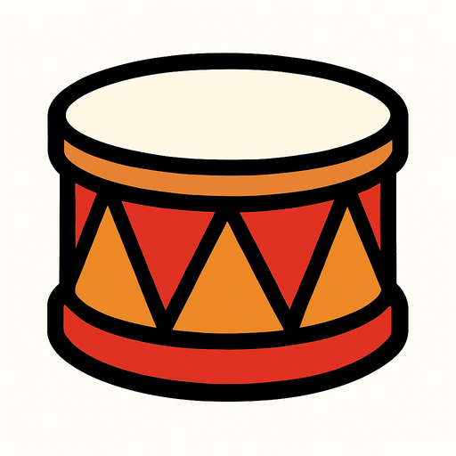 tambor basico.
In-Game asset.  2d.  High contrast.  No shadows