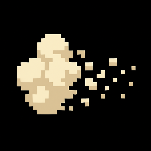 Disappear smoke pixel.
In-Game asset.  2d.  High contrast.  No shadows
