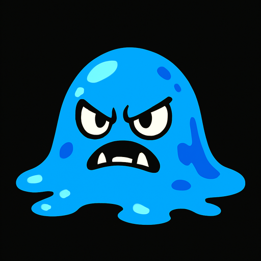 get an enemy in the form of slime.
In-Game asset.  2d.  High contrast.  No shadows