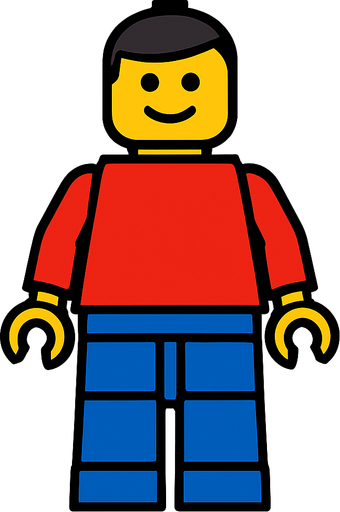 Make a Lego person.
In-Game asset.  2d.  High contrast.  No shadows