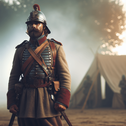 eski çağ askeri tek ve ön pozisyonda