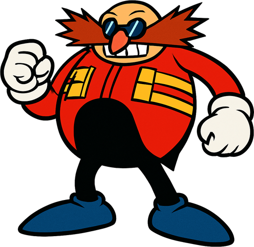 make sonic's enemy doctor eggman.
In-Game asset.  High contrast.  No shadows