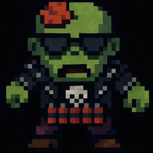 Agrégale ropa de rock, explosivos al rededor de la cintura y gafas