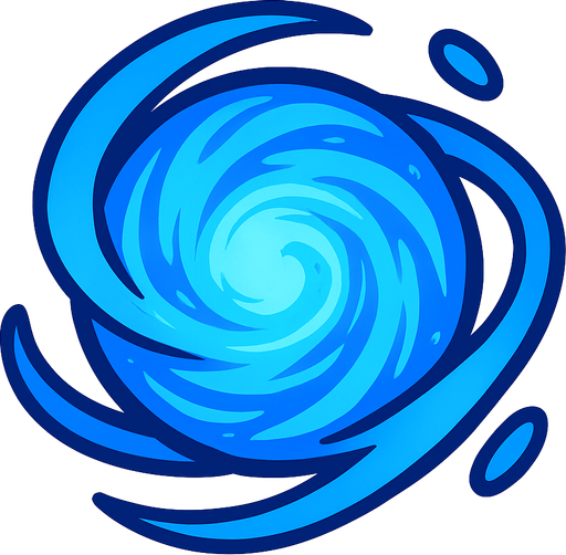 Mavi top rasengan top.
In-Game asset.  2d.  High contrast.  No shadows