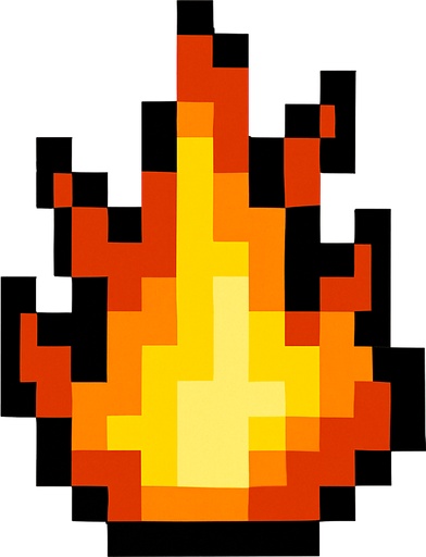 Minecraft yanma efekti.
In-Game asset.  2d.  High contrast.  No shadows