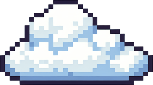 pixel art clouds.
Single Game Texture. In-Game asset. 2d. Blank background. High contrast. No shadows.