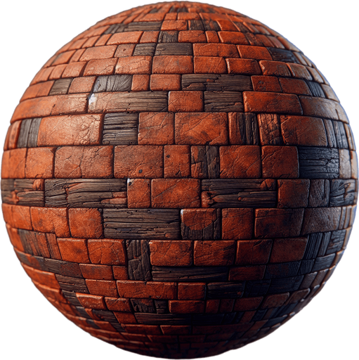 Looks like a brick or wood with shadowing..
Single Game Texture.  In-Game asset.  2d.  Blank background.  High contrast.  No shadows