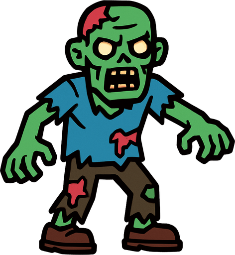 Zombie.
In-Game asset.  High contrast.  No shadows