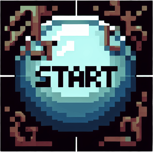 Pixelart button that says "Start". Dungeon vibes..
Single Game Texture. In-Game asset. 2d. Blank background. High contrast. No shadows.