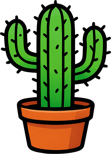 kaktüs.
In-Game asset.  2d.  High contrast.  No shadows
