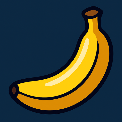 Banana.
In-Game asset.  2d.  High contrast.  No shadows