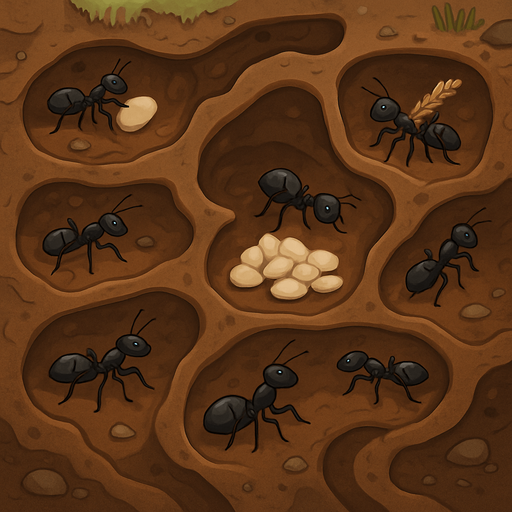 interior de un hormiguero.
In-Game asset.  2d