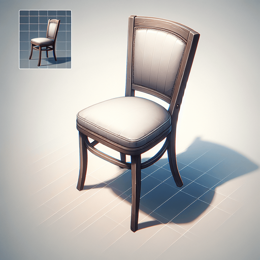 Chair.
Single Game Texture.  In-Game asset.  2d.  Blank background.  High contrast.  No shadows