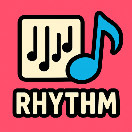 rhytym, nota.
In-Game asset.  2d.  High contrast.  No shadows