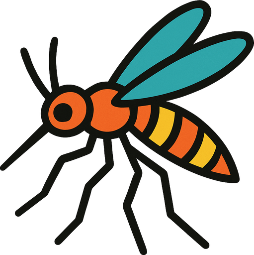 Moustique.
In-Game asset.  2d.  High contrast.  No shadows