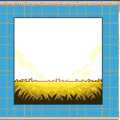 Нарисованы е обложка по верху небольшое сонце  небо  лето  
 Убрать рамку.
Single Game Texture. In-Game asset. 2d. Blank background. High contrast. No shadows.