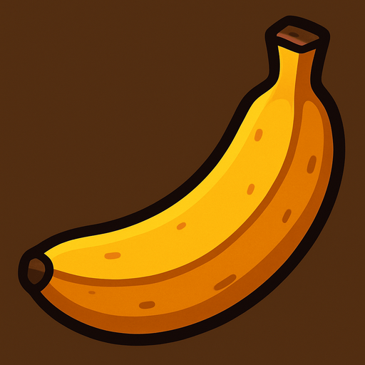fruit_banana.
In-Game asset.  2d.  High contrast.  No shadows