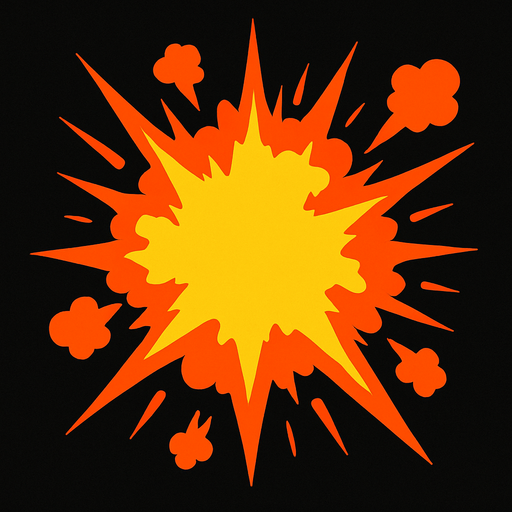 Make a explosion texture.
In-Game asset.  2d.  High contrast.  No shadows
