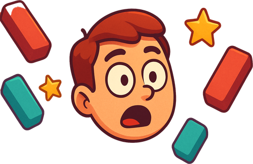 Fullscreen modern App Store landscape banner, 16:9, high definition, for a game titled "Face Dodge Frenzy" and with the description "Dodge falling obstacles and collect bonuses by moving your face—survive as long as you can!". No text on banner!