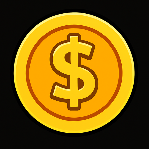 coin.
In-Game asset.  2d.  High contrast.  No shadows