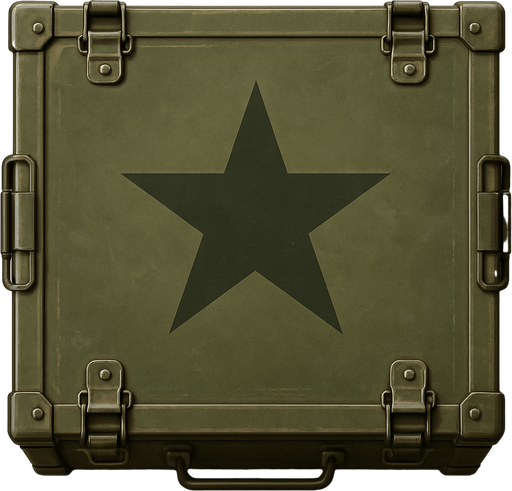 Army box,but no text needed on image. top view