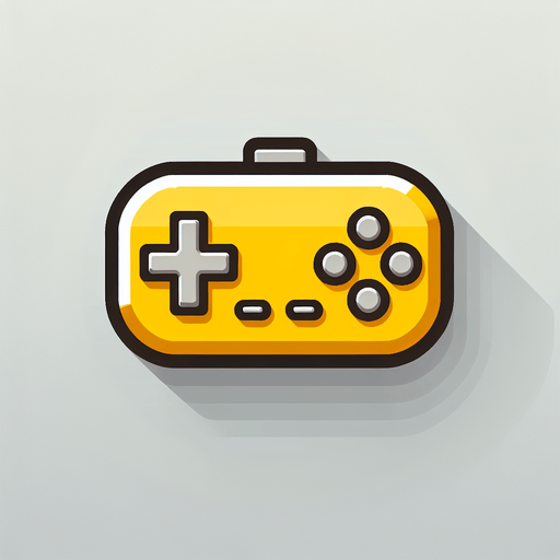 Simple plastic yellow dpad button for a hand held game console, front view.
Single Game Texture. In-Game asset. 2d. Blank background. High contrast. No shadows.