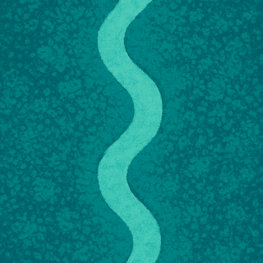 Quiero un paseo verde azulado visto desde muy arriba qie casi no se note el pasto, 2048 x 2732 de tamaño, en 32 bits.
In-Game asset.  2d.  High contrast.  No shadows