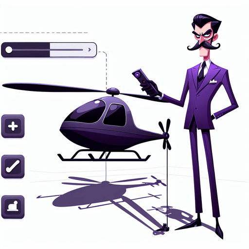 Waluigi flying a helicopter.
Single Game Texture.  In-Game asset.  2d.  Blank background.  High contrast.  No shadows