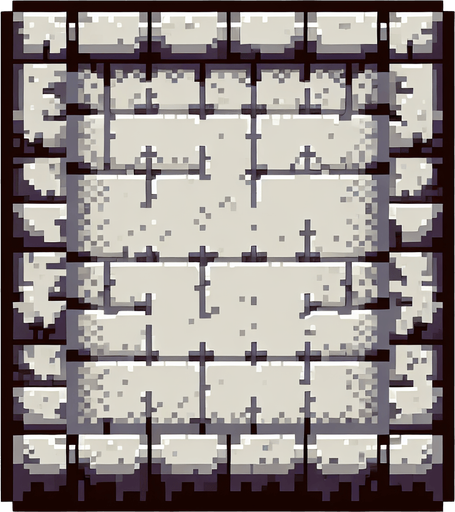 pixel art of the top of an empty vertical stone slab.
Single Game Texture. In-Game asset. 2d. Blank background. High contrast. No shadows.