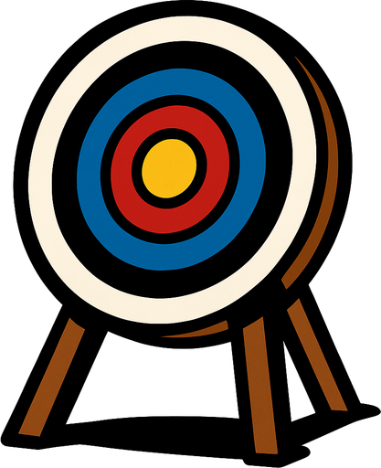 archer target.
In-Game asset.  2d.  High contrast.  No shadows