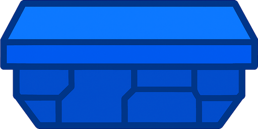 blue platform.
In-Game asset.  2d.  High contrast.  No shadows