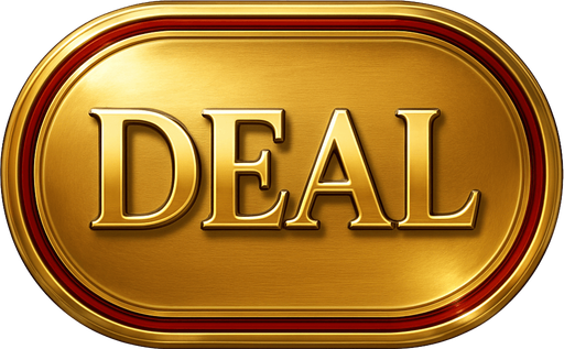 Crea un asset visual para el botón 'DEAL' (Repartir) para la mesa de Blackjack de lujo.

Objetivo: Un botón claro y elegante que inicie la ronda de Blackjack, coherente con la opulencia del casino.

Diseño:

Forma: Puede ser un óvalo o un rectángulo con bordes suaves, que sea prominente y fácil de pulsar.

Texto Central: La palabra 'DEAL' (o 'REPARTIR') en mayúsculas, con una tipografía audaz, limpia y elegante de casino.

Color: Base en un color dorado brillante o metálico, que simule oro pulido. Puede tener un borde o un acento en rojo rubí o verde esmeralda para complementar la paleta del casino.

Efectos (si Upit lo permite):

Sutil efecto de relieve o biselado para darle profundidad.

Un ligero brillo o resplandor que sugiera energía y anticipación.

Textura que simule metal pulido o un material lujoso.

Fondo: El asset debe ser independiente con fondo transparente, listo para ser superpuesto en la interfaz de la mesa de Blackjack..
In-Game asset.  2d.  High contrast.  No shadows