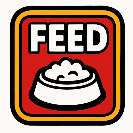 feed boutton.
In-Game asset.  2d.  High contrast.  No shadows