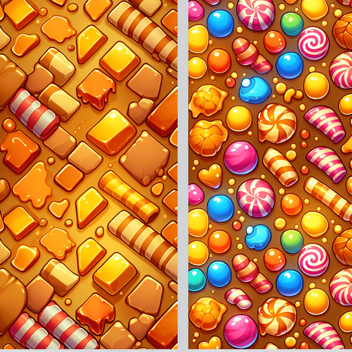 caramella.
Single Game Texture. In-Game asset. 2d. Blank background. High contrast. No shadows.