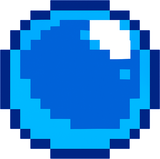 bubble.
In-Game asset.  2d.  High contrast.  No shadows. 8-bit