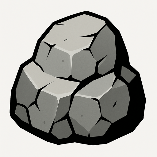Stone.
In-Game asset.  2d.  High contrast.  No shadows