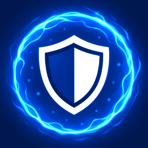 shield icon inside of a blue energy 
bubble.
In-Game asset.  2d.  High contrast.  No shadows